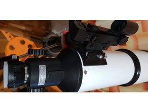 astronomy red dot finder holder refractor80400mm diy telescope reddotfinder 3d print model - Mito3D