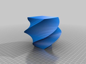 virajlı vazo çizin matematik sanat customizer openscad 3d print model - Mito3D