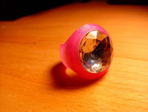 ring fake rhinestone crystal rings jewellery jewelry 3d print model - Mito3D