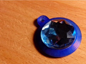 collana falso strass di cristallo gioielli ciondolo 3d print model - Mito3D