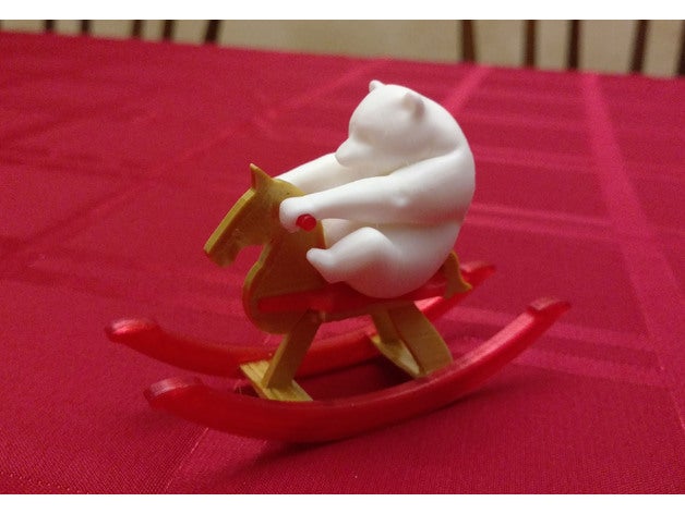 rocking bear remix animals horse 3D print model - Mito3D