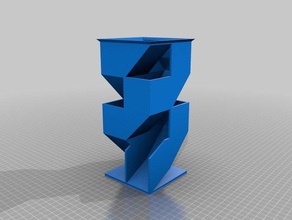 customized angular tower dice 3d print model - Mito3D