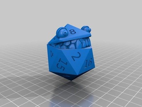 mimic d20 toy game accessories dungeons dragons fantasy 3d print model - Mito3D