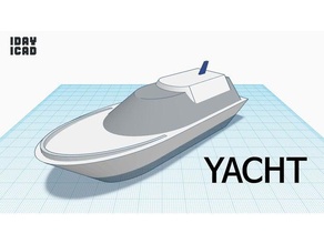1Tag 1cad yacht Fahrzeuge 1day1cad Boot Dekor Dekoration Modell Schiff Spielzeug 3d print model - Mito3D