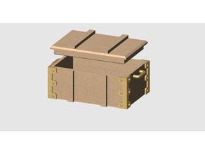 caixa de madeira 110 modelo móveis miniatura rc escala acessórios 3d print model - Mito3D