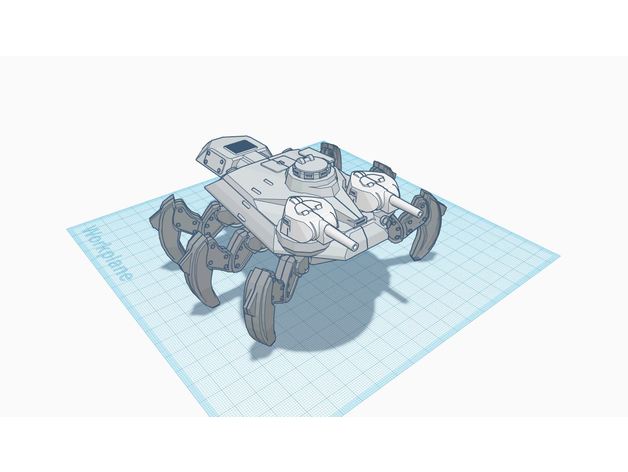 heavy crawler-mech v2 Spiele 28 bolt action k47 konflikt 47 wargame wargaming komisch 3D print model - Mito3D