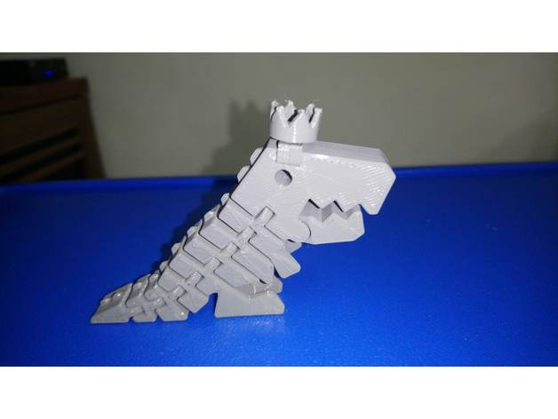 un'altra corona flexi rex giocattolo gioco accessori 3D print model - Mito3D