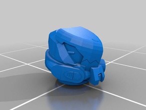 scifi helmet 28-32mm miniatures 3d printing 28mm miniature infinity game tabletop 3d print model - Mito3D