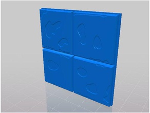 basic cut tile 2x2 games dnd tiles dungeon openforge2 rpg terrain 3d print model - Mito3D