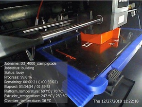 dremel d3 3d45 printer camera snapshot gif timelapse using php printing 3d print model - Mito3D