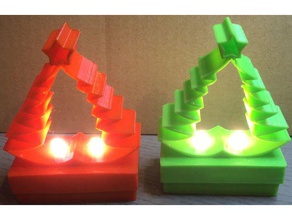 illuminated openscad christmas tree decor battery led nsfw 3d print model - Mito3D