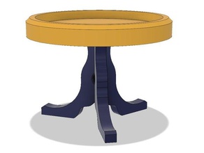 circular table household stand tabletop 3d print model - Mito3D