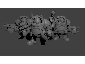 space dwarfs exo-armor toys games 28mm 40k scifi squat warhammer 3d print model - Mito3D
