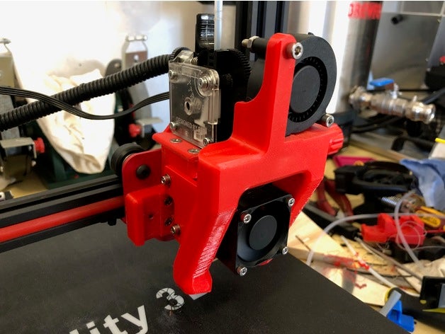 alfawise u20 base e3d v6 petsfang duct direct extruder printer parts 3D print model - Mito3D