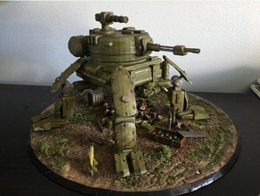 light armored tank walker Modell Roboter dieselpunk Tischplatte 3d print model - Mito3D