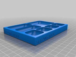 mi magnéticas personalizadas tornillos de la bandeja caja cubierta opcional personalizado 3d print model - Mito3D