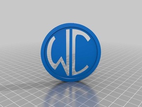 wc logotipo signos logotipos 3d print model - Mito3D