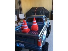 scale traffic cones 110th rc cars vehicles 3d print model - Mito3D