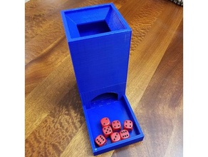 big dice tower small printers toy game accessories dnd tabletop 3d print model - Mito3D