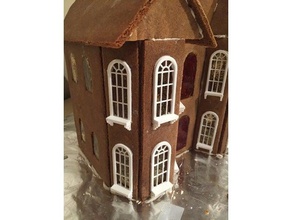 vitoriano windows edifícios estruturas diorama gingerbread casa de pão gengibre modelo em escala 3d print model - Mito3D