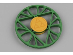 triforce lotus fidget spinner zeldathon response toys games 608 bearing legend zelda 3d print model - Mito3D