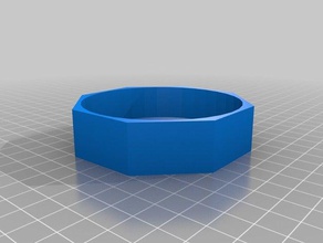 octogon recipiente 3d impressão octogonal 3d print model - Mito3D