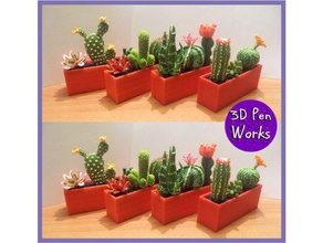 3d caneta suculentas cactos decoração plantas escola tutorial Impressora Impressão 3d print model - Mito3D