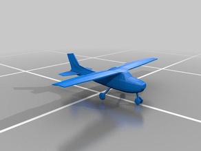 cessna 172 skyhawk vehicles 3d printer airplane buisness simulator decor decoration gagupar printing 3d print model - Mito3D