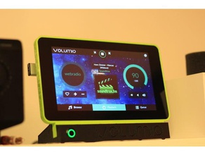 wedge raspberry pi-touchscreen-Halter - Elektronik pi Bildschirm rpi-touchscreen volumio 3d print model - Mito3D