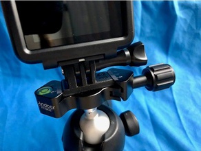 gopro arca-swiss titular câmera adaptador arca suíço placa goprotripodmount montagem em tripé 3d print model - Mito3D