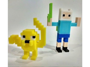 voxel finn jake de juguete juego accesorios 3d print model - Mito3D