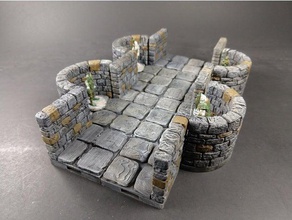 openforge 20 dungeon stone alcove toy game accessories dnd tiles miniatures openforge2 pathfinder rpg tabletop terrain 3d print model - Mito3D