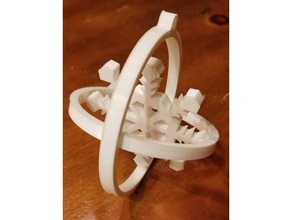 anillo doble ornamento del copo de nieve decoración Impresora 3d adorno navidad adornos árbol 3d print model - Mito3D