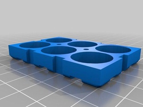 meine angepasste Batteriehalter 18650 jede weitere Runde Batterien diy 3d print model - Mito3D