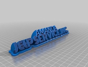 amanda j&p signos logotipos personalizado 3d print model - Mito3D