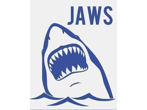 jaws shark art board dent mer requin 3d print model - Mito3D