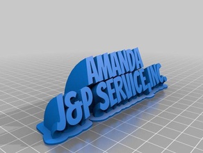 j&p amanda de la oficina personalizado 3d print model - Mito3D