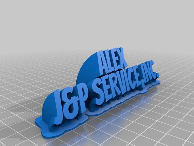 j&p di alex office personalizzato 3D print model - Mito3D