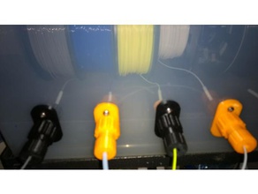 filament filterlubricator bowden sec connecteur de boîte 3d l'imprimante accessoires serrage tube drybox filtre à poussière lubrification graisseur ptfe montage 3d print model - Mito3D