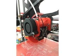 e3d v6 mount 5015 blower duct printer parts fan hotend extruder 3d print model - Mito3D