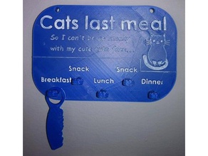 cat meal tracker pets food organizer 3d print model - Mito3D