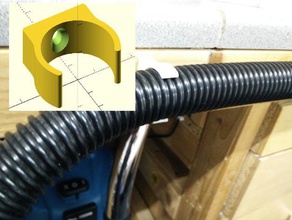 vac hose clip tools 3d printing customizer parametric shopvac vacuum workshop 3d print model - Mito3D