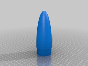 modelo de cohete cono nariz 27tj hobby estes cohetes plana 3d print model - Mito3D