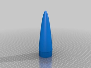 model rocket nose cone 28tj hobby estes rockets nosecone 3d print model - Mito3D