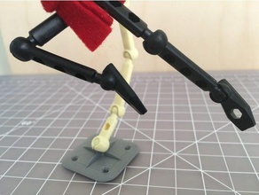 vis de montage en posant la base modibot action figure joint à rotule caractère le bricolage modulaire articulés gréement stopmotion narration 3d print model - Mito3D