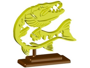 poisson trophée sport à l'extérieur 3d print model - Mito3D