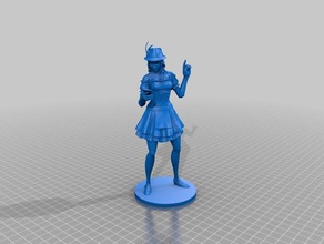 fortnite inspired heidi 3d printing battle royal models pc games static statue 3d print model - Mito3D