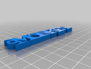 meine angepasste einfache maßgeschneiderte Namen Schlüsselanhänger 3d print model - Mito3D