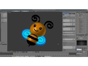 little bee abelhinha Tiere 3d Insekt Honig 3d print model - Mito3D