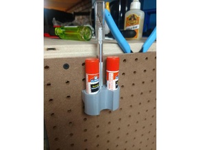gluestick pegboard holder 3d printer accessories exacto knife glue stick 3d print model - Mito3D
